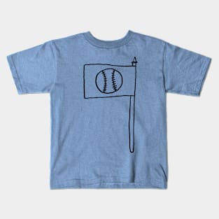 A Cool Baseball Flag Kids T-Shirt